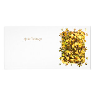 YELLOW AUTUMN LEAVES CARD