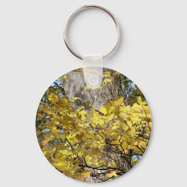 YELLOW AUTUMN LEAVES KEYCHAIN (Front)