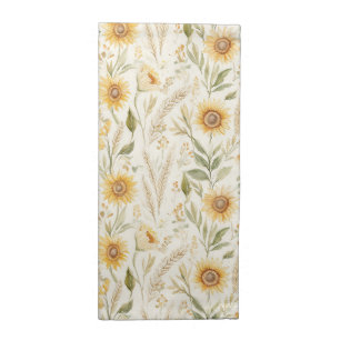 Yellow Autumn Sunflowers Cloth Napkin