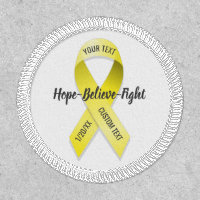 Yellow Awareness Ribbon Add Your Custom Text