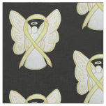 Yellow Awareness Ribbon Angels Fabric Material