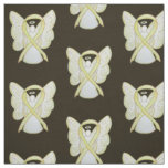 Yellow Awareness Ribbon Angels Fabric Material