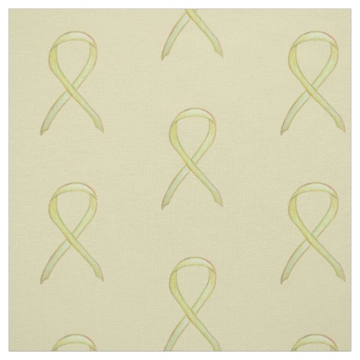 Yellow Awareness Ribbon Art Fabric Material