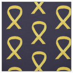 Yellow Awareness Ribbon Art Fabric Material