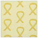 Yellow Awareness Ribbon Art Fabric Material