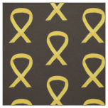 Yellow Awareness Ribbon Art Fabric Material