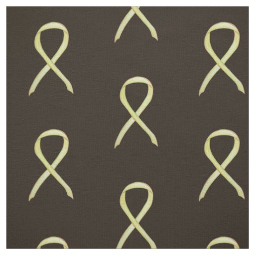 Yellow Awareness Ribbons Fabric Art Material
