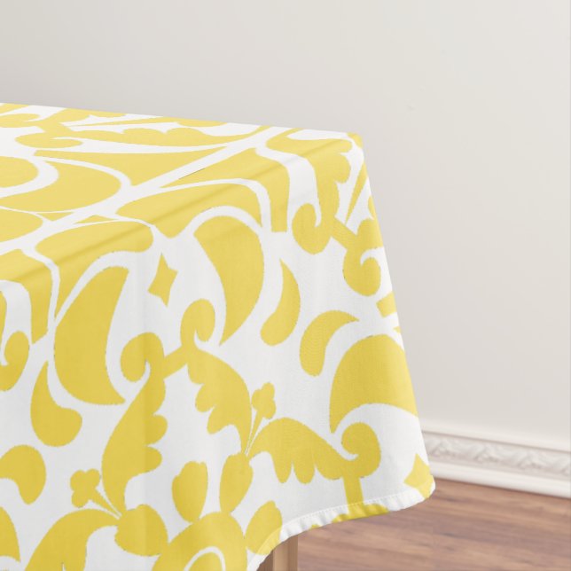Yellow Azulejos Portuguese Spanish Mediterranean Tablecloth (In Situ)