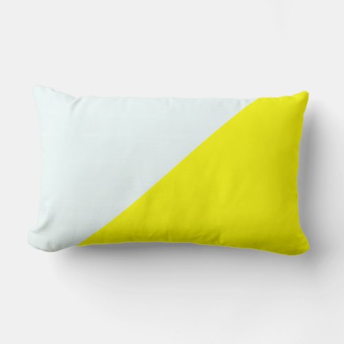 Yellow  Azure mist Solid Color Background Lumbar Pillow