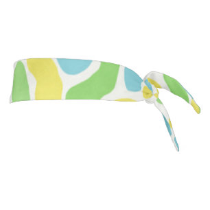 Yellow, Baby Blue and Lime Green   Tie Headband