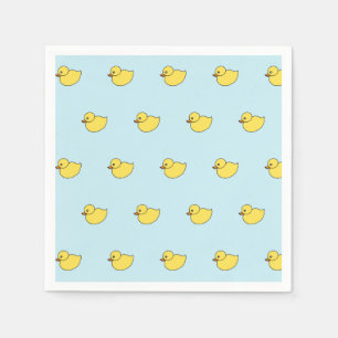 Yellow Baby Ducks Duckies Shower Party Napkins