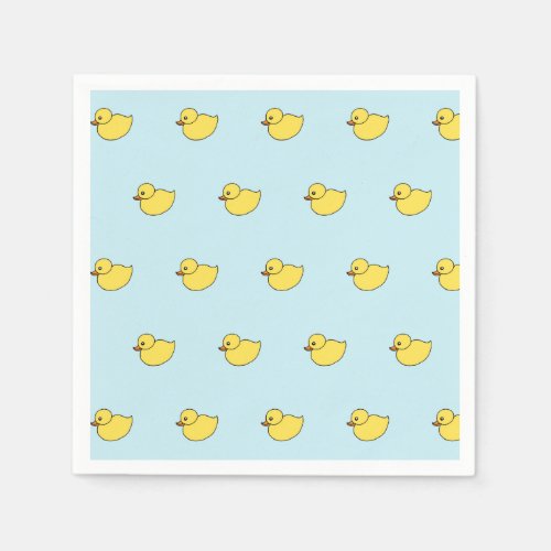 Yellow Baby Ducks Duckies Shower Party Napkins