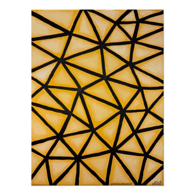 Yellow baby Geometric design Poster (Front)