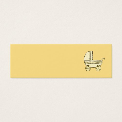 Yellow Baby Pram. Business Card