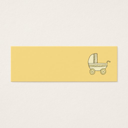 Customizable Yellow Baby Pram. Business Card