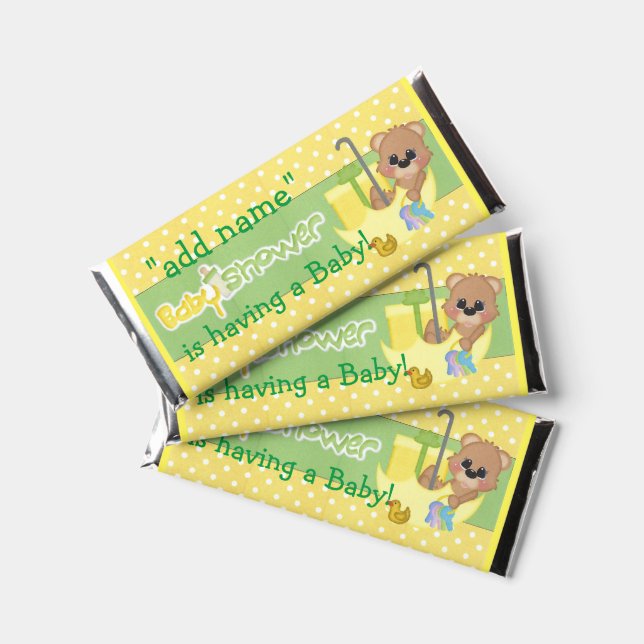 Yellow Baby Shower Candy Bar Wrapper Party Favor (Front)