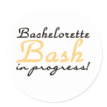 Yellow Bachelorette Bash Tshirts and Gifts Classic Round Sticker