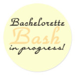 Yellow Bachelorette Bash Tshirts and Gifts Classic Round Sticker