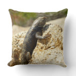 Yellow-Backed Spiny Lizard at Joshua Tree Throw Pillow