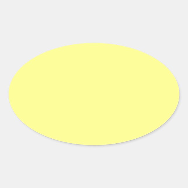 Yellow Background Blank Template Oval Sticker (Front)