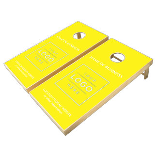 yellow background bold color | bright color art cornhole set
