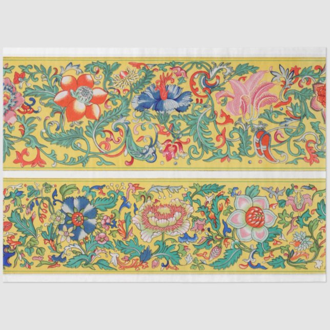 Yellow background floral paper (Front)