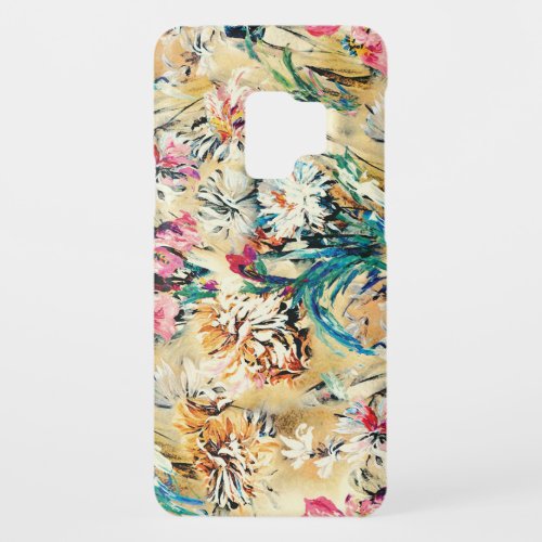 Yellow Background Floral Watercolor Digital Case_Mate Samsung Galaxy S9 Case