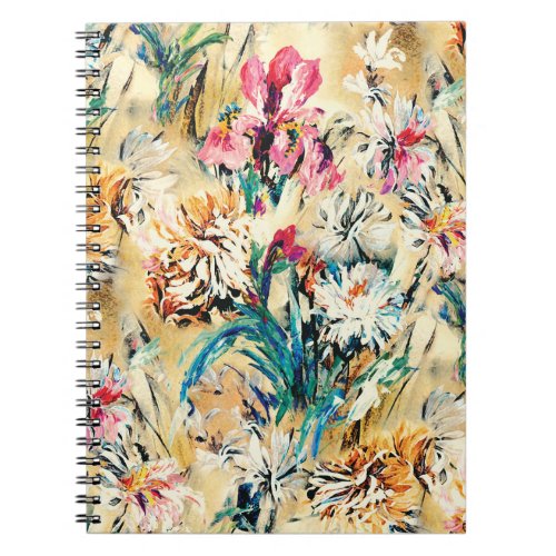 Yellow Background Floral Watercolor Digital Notebook
