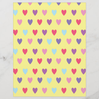 Yellow Background with Hearts