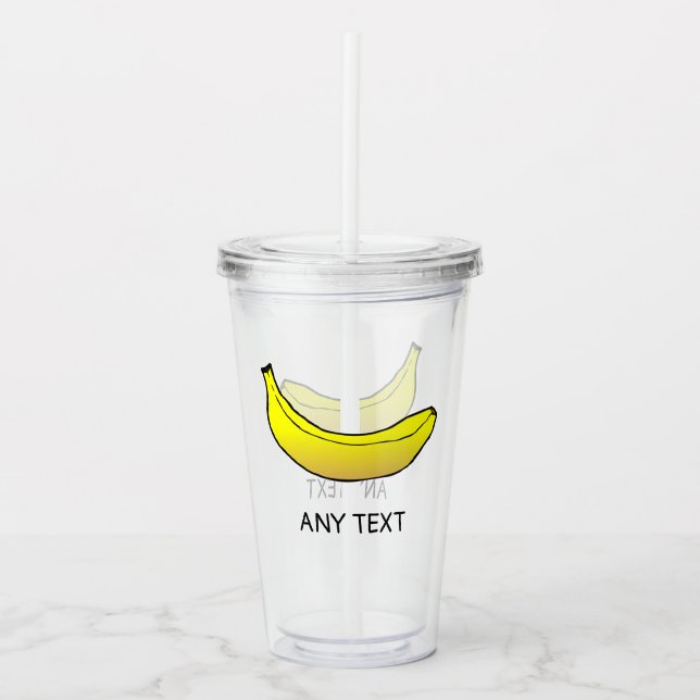 Yellow Banana Acrylic Tumbler (Front)