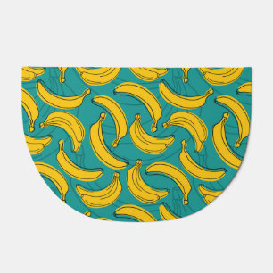 Yellow Banana: Black Outline Vintage Doormat
