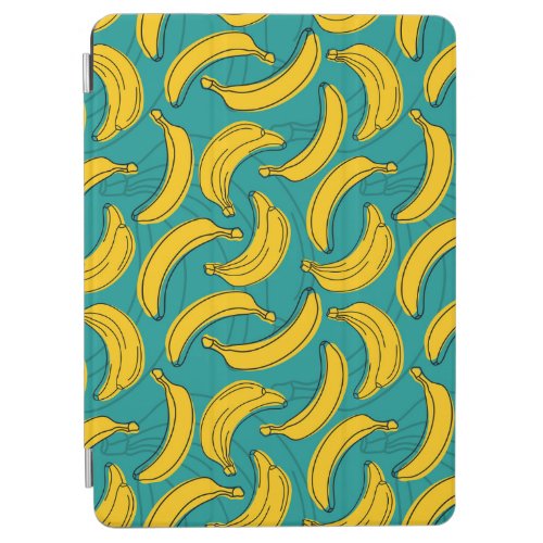 Yellow Banana Black Outline Vintage iPad Air Cover
