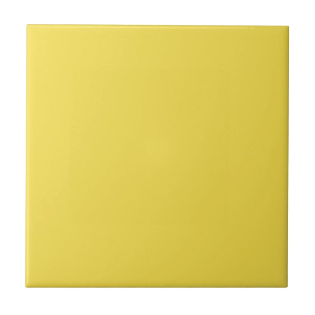 Yellow Banana block colour Ceramic Tile (Front)