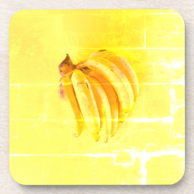  "Yellow Banana" Cute Photo. Buy Now Beverage Coaster (Front)