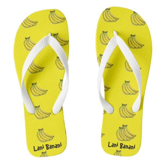 Yellow Banana Flip Flops (Footbed)