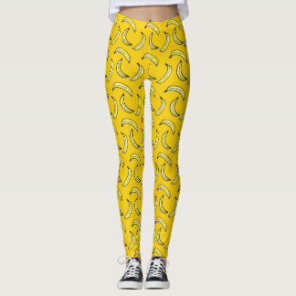 Yellow Banana Pattern Legging