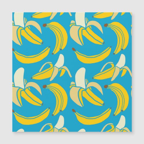 Yellow bananas blue background pattern