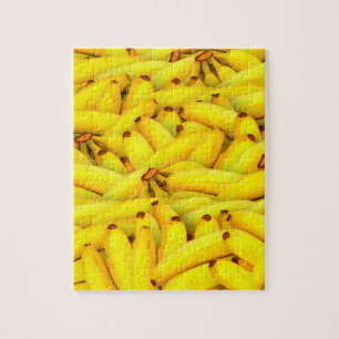 Yellow Bananas Fruit Lover Pattern Funny Humor Jigsaw Puzzle