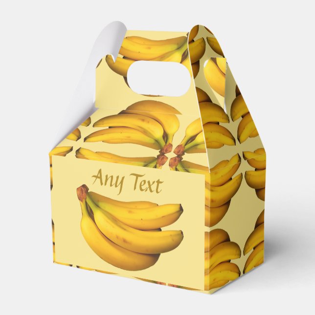 Yellow bananas in a bunch favor boxes (Front Side)