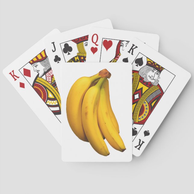 Yellow bananas in a bunch rectangular  poker cards (Back)