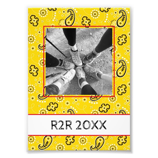 Yellow Bandana Adventure Photo Fun Print (Front)
