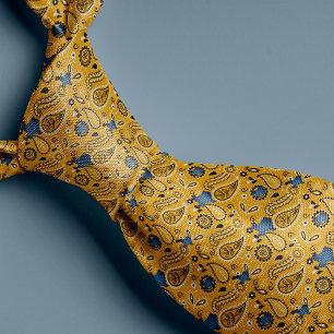 Yellow Bandana and Denim Texas Neck Tie