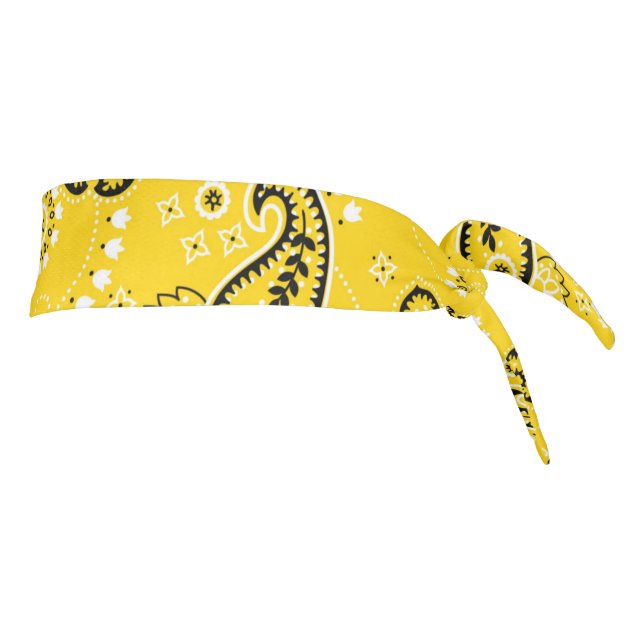 Yellow Bandana Outdoors Team Spirit Hiking Fun Tie Headband (Rotate 90)