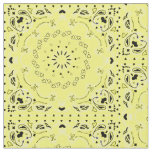 yellow bandana print cowgirl hearts fabric