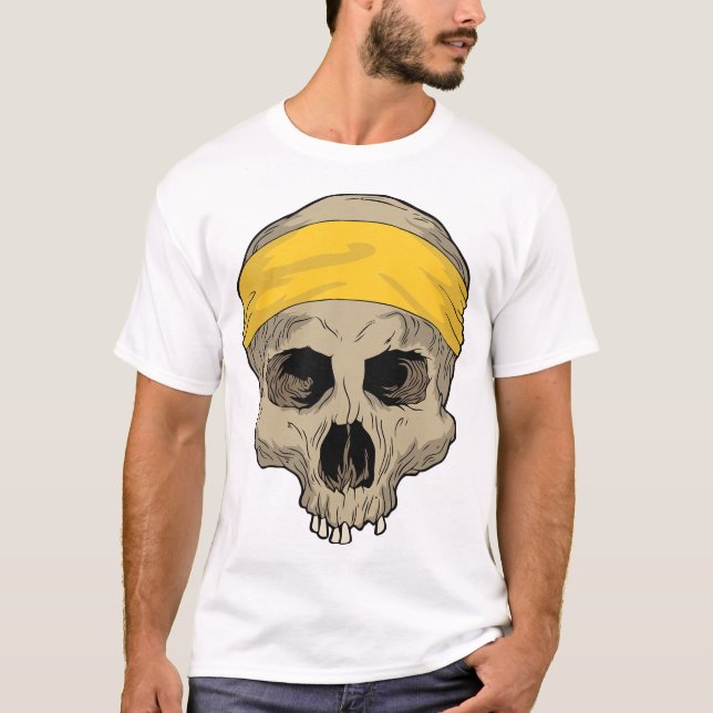 Yellow bandana skull T-Shirt (Front)