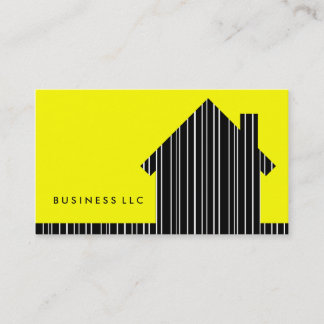 yellow barcode home business card