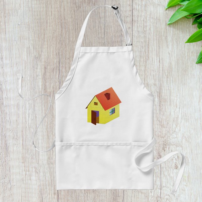 Yellow Barn House Adult Apron (Creator Uploaded)
