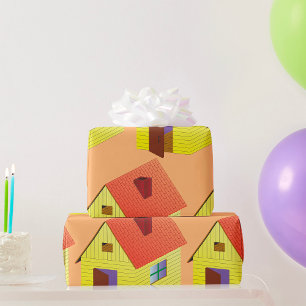 Yellow Barn House Wrapping Paper