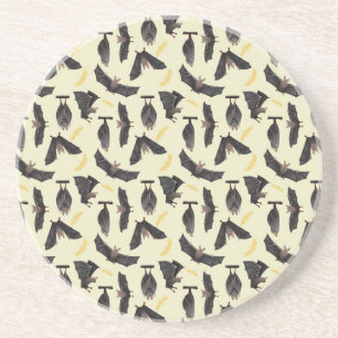 yellow bats sandstone coaster