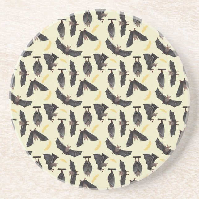 yellow bats sandstone coaster (Front)